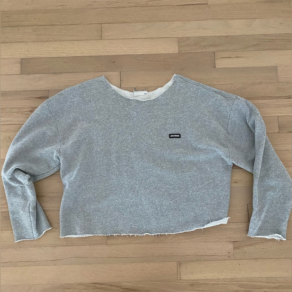 Joah Brown Cutoff Sweatshirt Grey OS